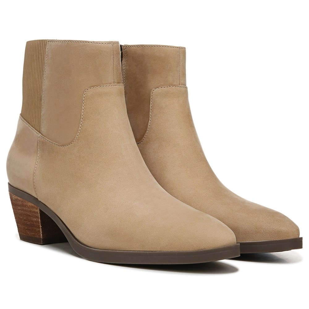 Vionic shantelle Tan Ankle Booties with Western Flair casual western outdoor